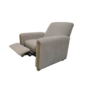 JLA Home Chapel Hill - Recliner with Tall Back and Oak Legs, Durable Grey Upholstery, Smooth Recline and High-Density Foam Support Med Grey CH103-0044