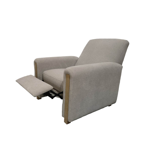JLA Home Chapel Hill - Recliner with Tall Back and Oak Legs, Durable Grey Upholstery, Smooth Recline and High-Density Foam Support Med Grey CH103-0044