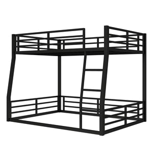 English Elm Metal Full Xl Over Queen Bunk Bed - Space-Saving Design For Teens & Adults, Durable, Noise-Free, No Box Spring! W1580S00141