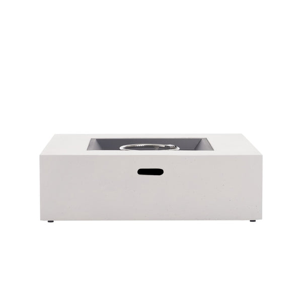 English Elm 50000 Btu Square Mgo Concrete Propane Fire Table Low Profile Outdoor Patio N772P390480W