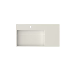 English Elm Stone Resin Rectangular Vanity Sink Seamless Basin for Modern Bathroom Countertop T3785P355769