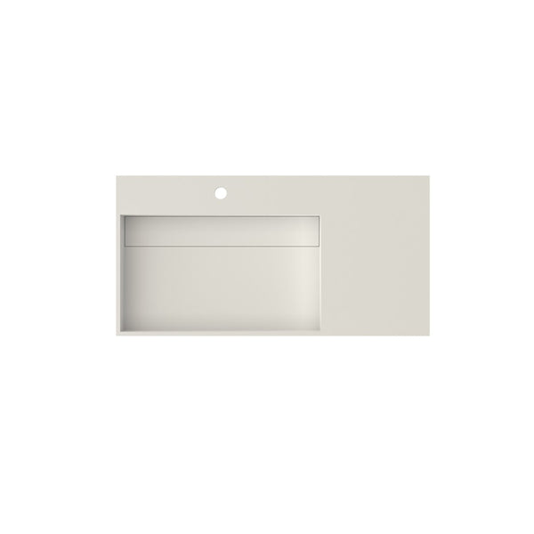 English Elm Stone Resin Rectangular Vanity Sink Seamless Basin for Modern Bathroom Countertop T3785P355769