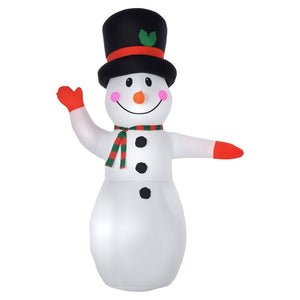 English Elm Christmas Inflatable Snowman 8 Foot Led Lit Self Inflating Outdoor Yard Decor T3971P383924