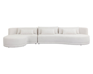 Sunpan Laken Sofa Chaise - Elegant Boucle Upholstered Design for Maximum Comfort and Modern Living Spaces Left Arm Facing - 159W x 70.5D x 30H