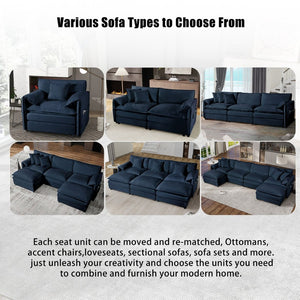 English Elm Oversized Chenille Accent Chair Set Two Wide Seat Pillow Arms Living Room Lounge W3163S00008