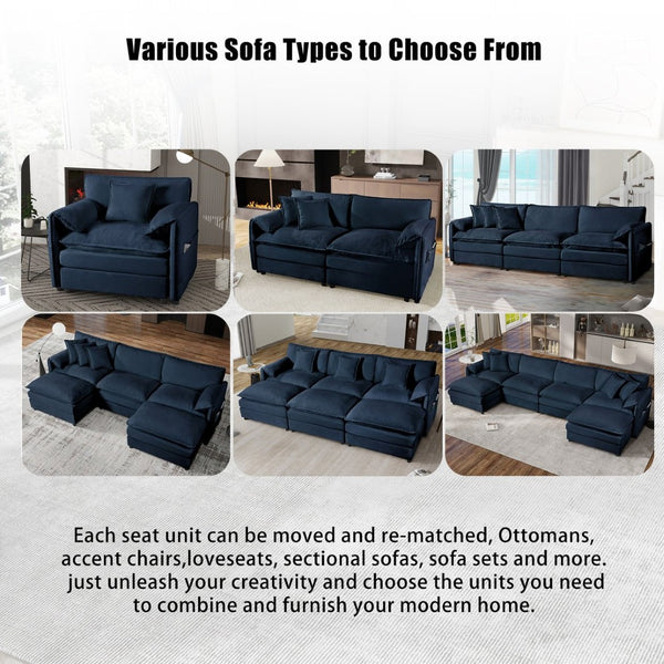 English Elm Oversized Chenille Accent Chair Set Two Wide Seat Pillow Arms Living Room Lounge W3163S00008