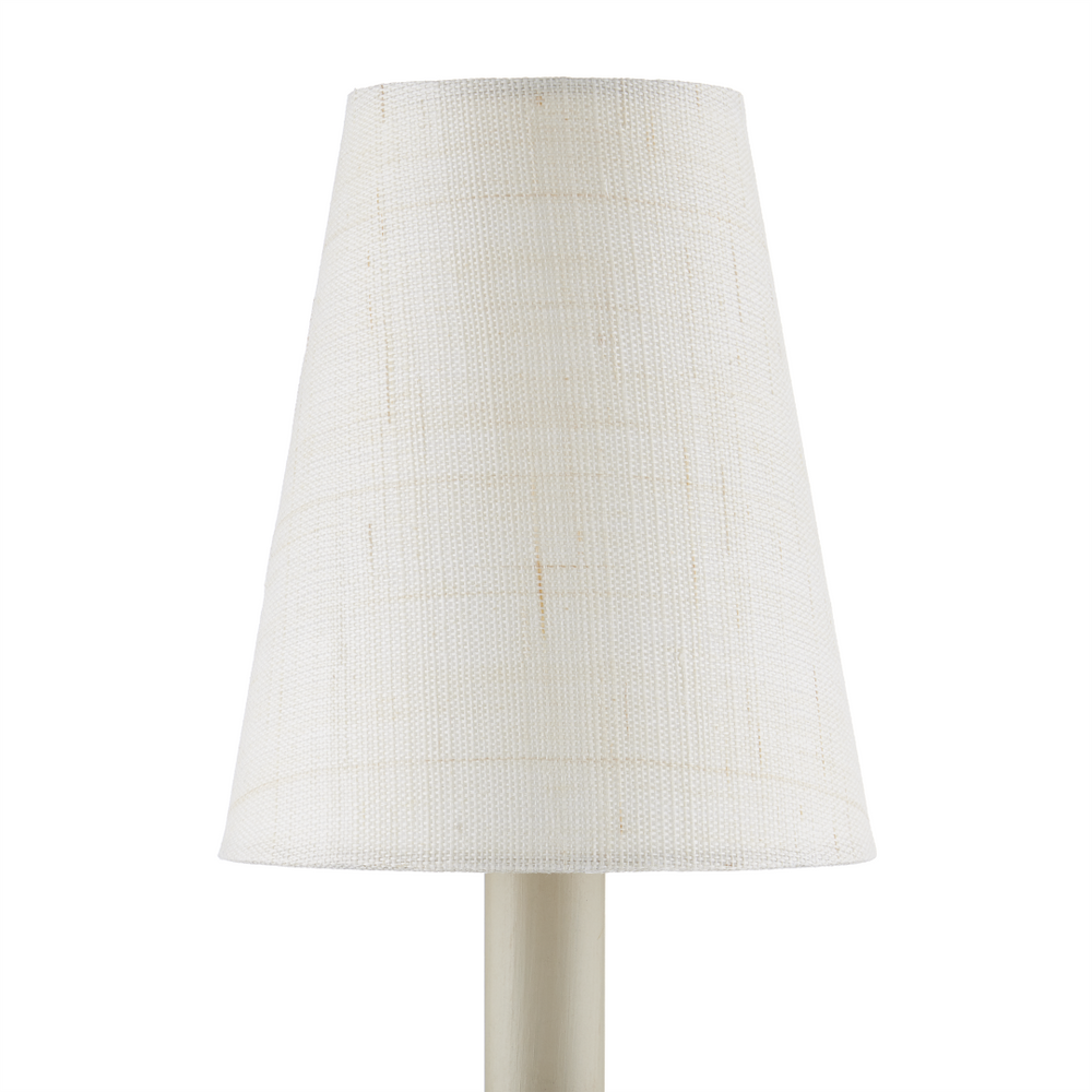 Ivory Handcrafted Grasscloth Tapered Chandelier Shade – Artisanal Elegance for Modern Spaces