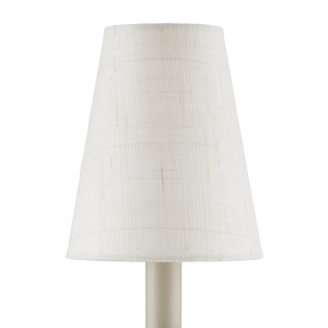 Ivory Handcrafted Grasscloth Tapered Chandelier Shade – Artisanal Elegance for Modern Spaces
