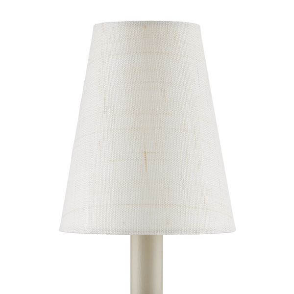Ivory Handcrafted Grasscloth Tapered Chandelier Shade – Artisanal Elegance for Modern Spaces