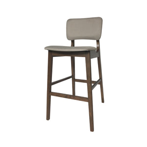 English Elm Christopher Knight Home® - BAR CHAIR Mid-Century Fabric Barstool with Rubberwood Tapered Legs, Modern Lounge Accent, Set of Two Beige 63560.00BGE