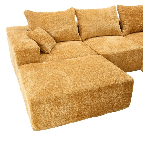 English Elm United L-Shaped Chenille Sofa - Plush Comfort, Spacious Seating, And No Assembly Required For Your Home W1568S00121-GIGA