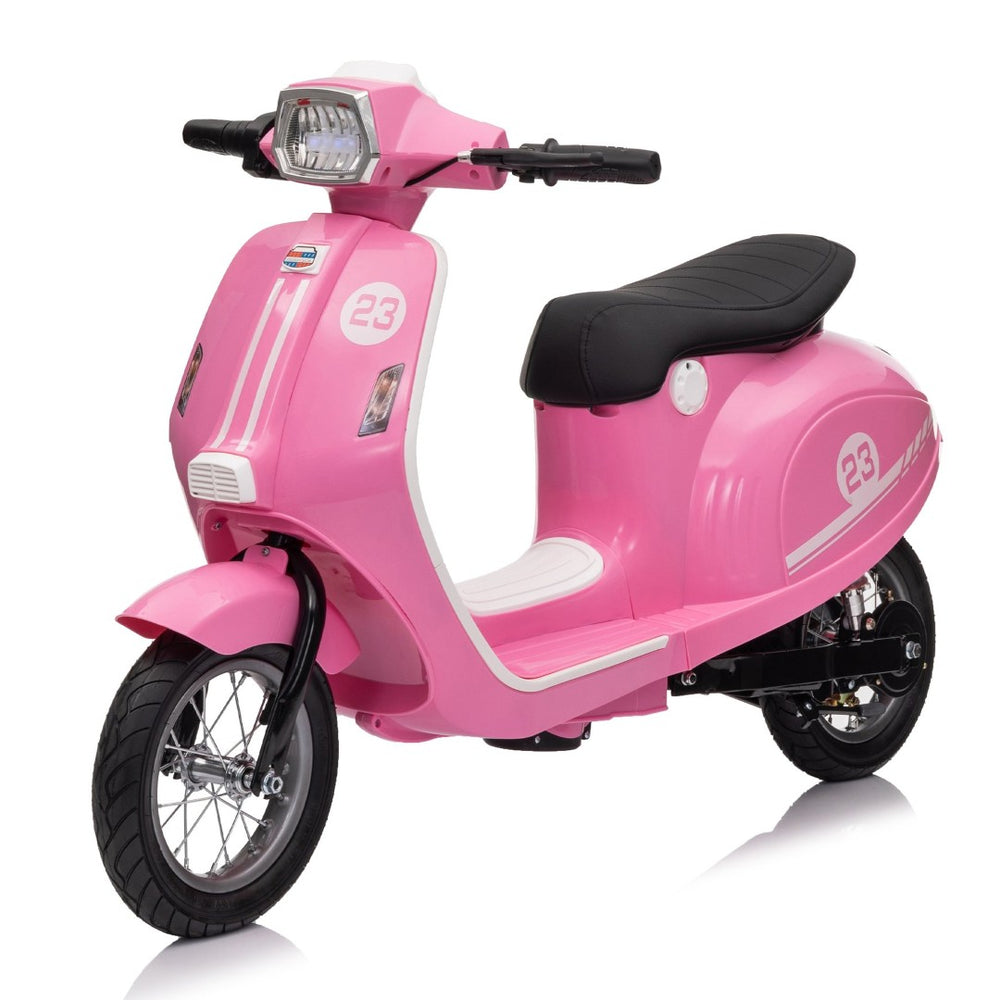 English Elm 24v Kids Electric Dirt Bike with Pneumatic Tires Suspension and Bluetooth for Ages 8-14 W1578P297858