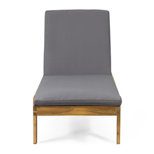 English Elm Christopher Knight Home® - Caily Chaise Lounge Set - Stylish Acacia Wood, Adjustable Recline, Water-Resistant Cushions For Outdoor Bliss 71346.00DGRY