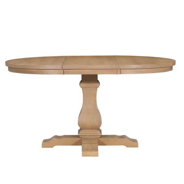 English Elm Christopher Knight Home® - Oval Extendable Dining Table - Rustic Charm In Light Natural Finish, Perfect For Home Gatherings N771P355872A_N771P355873A