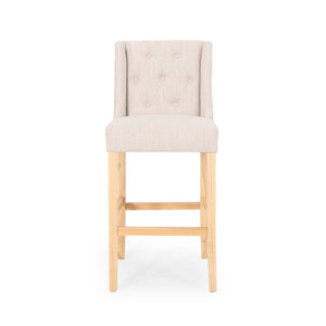 English Elm Vienna Wingback Counter Stools Set of 2 Tufted Fabric Nailhead Kitchen Bar Seating 64854.00BGE