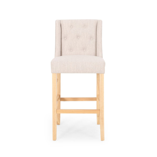 English Elm Vienna Wingback Counter Stools Set of 2 Tufted Fabric Nailhead Kitchen Bar Seating 64854.00BGE