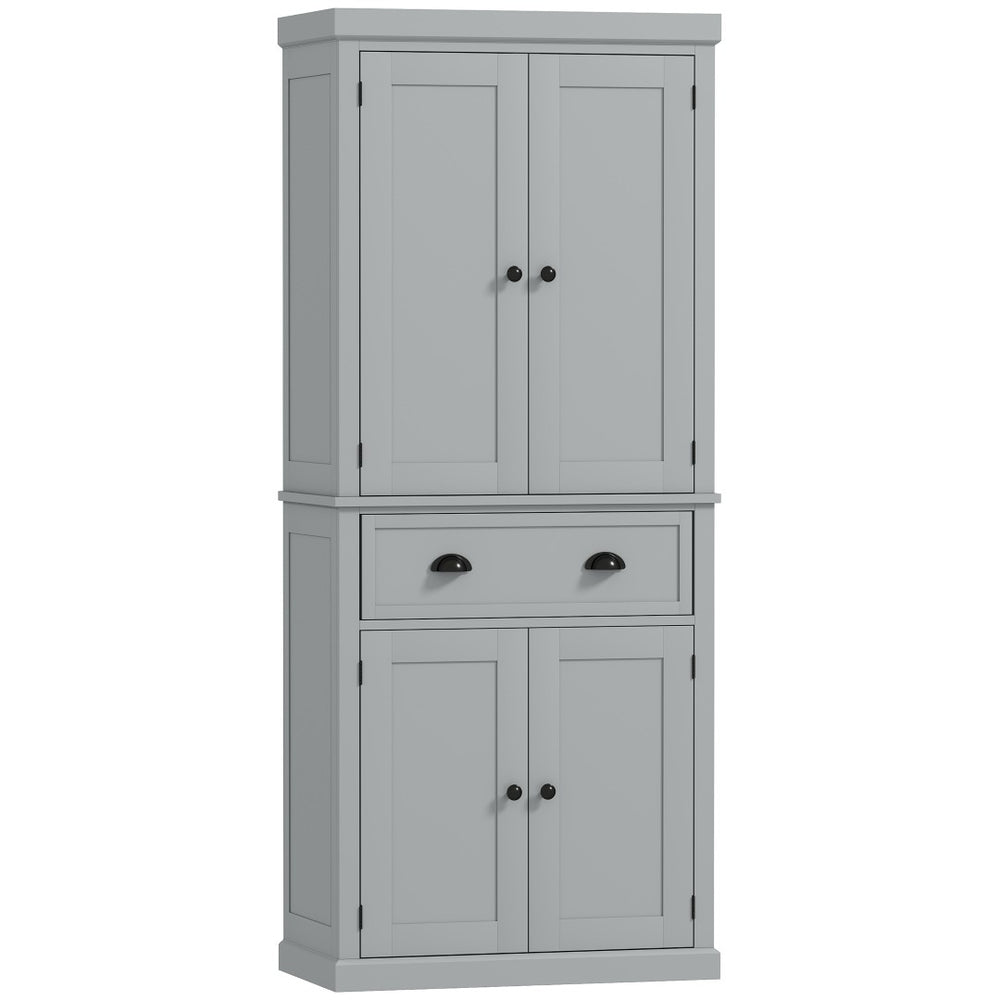 English Elm 72.5" Shaker Farmhouse Pantry Cabinet with Drawer and Adjustable Shelves Gray T3971P417208
