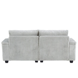 English Elm Swivel Barrel Accent Chair Chenille Tufted Round Club Seat for Living Room Lounge Light Grey N719S002270R