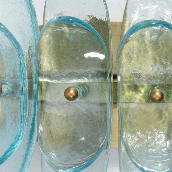 Coronet Floral Glass Petal Wall Sconce Handcrafted Antiqued Bronze Damp Rated Home Decor Light