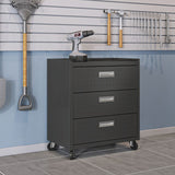 Manhattan Comfort Fortress Modern Garage Cabinet Charcoal Grey 4GMCC-CH