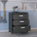 Manhattan Comfort Fortress Modern Garage Cabinet Charcoal Grey 4GMCC-CH
