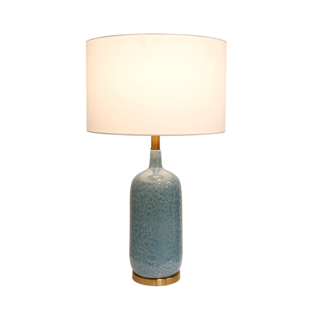 Pasargad Tucson Style Ceramic Table Lamp In Elegant Blue/Gold – Illuminate Your Space With Charm! Blue Ceramic Pmt-30315