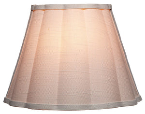 Scalloped Linen Wall Sconce Artisan Iron Frame Dimmable Light for Bedroom Hallway