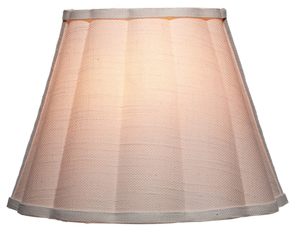 Scalloped Linen Wall Sconce Artisan Iron Frame Dimmable Light for Bedroom Hallway