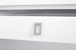 Pasargad Home Firenze Lacquer & Lucite Desk – Modern White Workspace With Storage Drawers White Lacquer & Lucite Re-3535