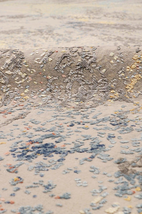 Pasargad Home Modern Hand-knotted Area Rug – Elegant Abstract Design In Premium Viscose Silk & Wool   Prj-15c 9x12