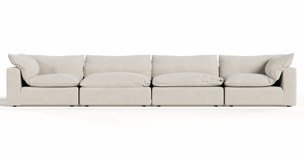 VIG Furniture Garman Modern Light Grey Modular Sofa - 4-Piece Sectional, Plush Comfort, Durable Frame, Versatile Configurations VGKKKF2651-MOD-GRY-SECT-4-Piece Sectional