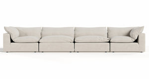 VIG Furniture Garman Modern Light Grey Modular Sofa - 4-Piece Sectional, Plush Comfort, Durable Frame, Versatile Configurations VGKKKF2651-MOD-GRY-SECT-4-Piece Sectional