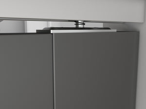 English Elm 30 in Matte Mdf Bi-fold Door with Frosted Glass Panels Hardware and Handle Included B2763P483221