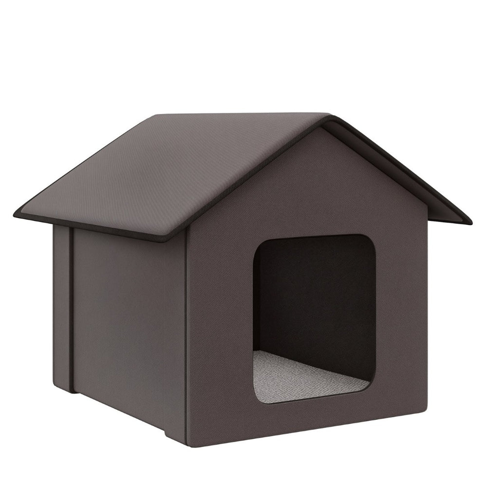 English Elm Cat Heated Shelter with Berber Fleece Pad Dual Exit Portable Indoor Outdoor Den T3971P383947