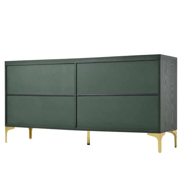 English Elm Modern 60" Olive Green Sideboard with 4 Soft-Close Doors, Adjustable Shelves, 220lb Top Load Capacity W2696P279974