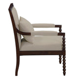 Martha Stewart Philippe Traditional Accent Arm Chair MT100-1204 Morocco Brown/Taupe