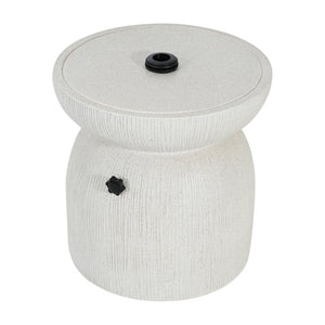 English Elm Odelia Mgo Patio Umbrella Base with Marble Finish Doubles as Outdoor Side Table N775P362772W