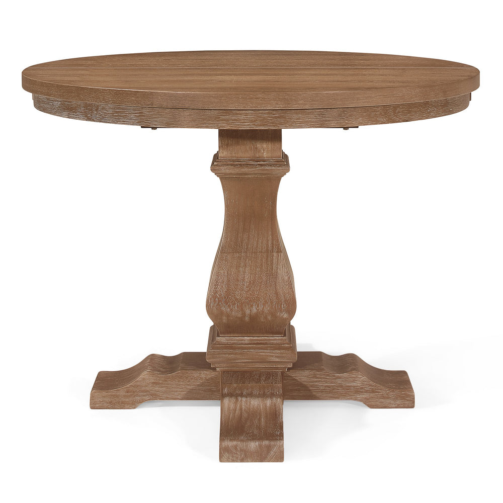 English Elm Christopher Knight Home® - Oval Extension Dining Table – Elegant Rubberwood Design With Natural Finish & Pedestal Base For Style N771P355872G_N771P355873G