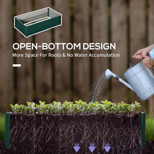 English Elm Outdoor Raised Planter Box with Drainage Reservoir for Herbs Vegetables Balcony T3971P423383