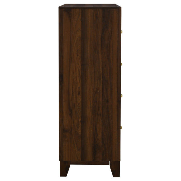 English Elm Bren Five Drawer Chest Rubberwood Grain Build Farmhouse Bedroom Storage B062P451890