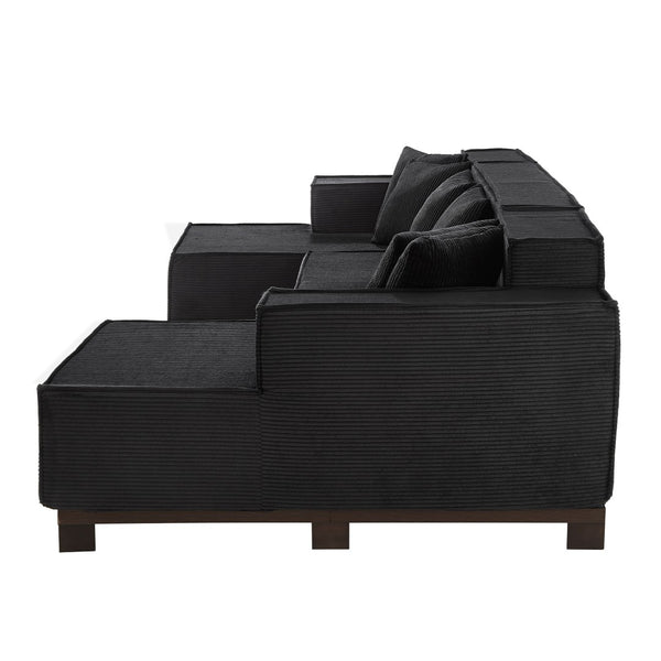 English Elm Swivel Barrel Accent Chair Chenille Tufted Round Club Seat for Living Room Lounge Black N719S002220B