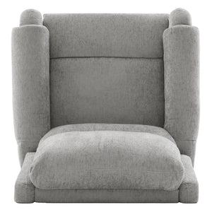 English Elm Manual Recliner Swivel Rocker Massage Chair Chenille Nursery and Living Room Seat Grey N763P347287E