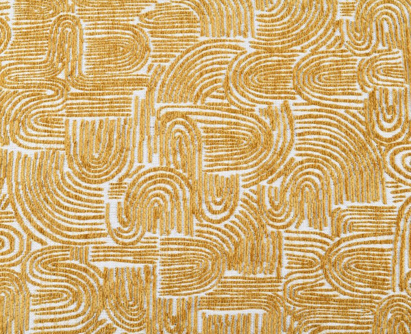 English Elm Contemporary Sculpted Barrel-Back Arm Chair with Smooth Casters, Neutral Textured Upholstery, Stylish Accent Seating Yellow 38 L x 29 W x 35 H B2741P401424