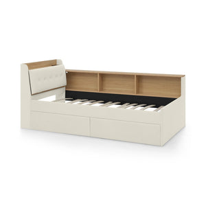 English Elm Twin Size Velvet Day Bed With Storage Drawers, Wireless Charging & Led Lights - Elegant & Functional W1413S00109-GIGA