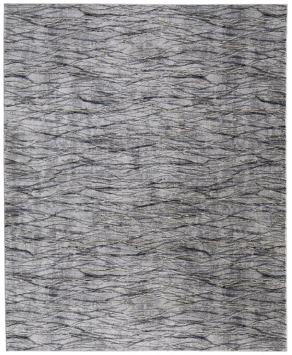 Feizy Rugs Sonora Abstract Watercolor Rug - Modern, Durable, Stain-resistant Design For Stylish Homes And Kids Gray,Ivory,Tan Polypropylene,Polyester,Viscose Snr39nxfgrychlg01