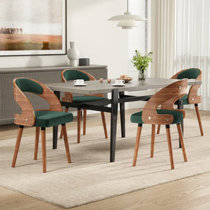 English Elm Swivel Counter Stools Set of 2 Rattan Back Pu Seat Mid Century Wood Frame Kitchen Dark Green T3623P433630