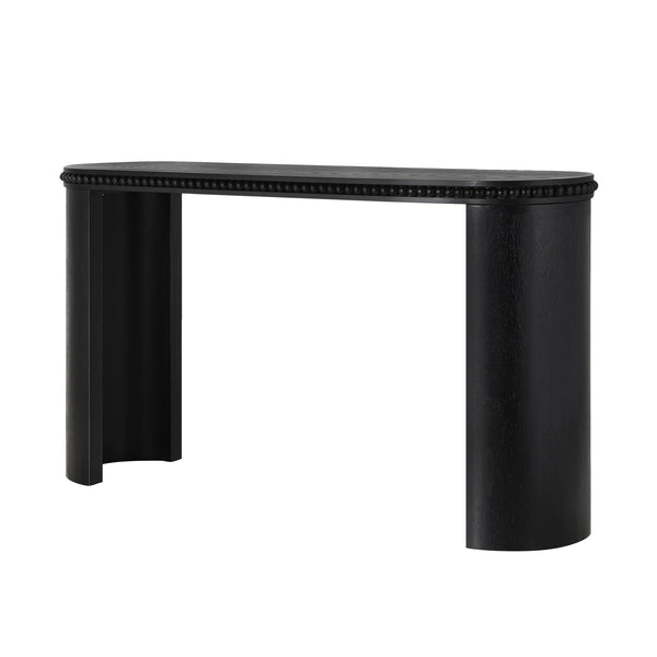 English Elm Christopher Knight Home® - Mirod Vintage Console Table with Beaded Trim, Sculpted Curved Legs, Reversible Setup for Hallway Elegance Black N760P286010B