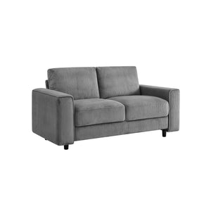 English Elm Modern Minimalist Corduroy Sectional Sofa Set – Elegant Grey Comfort For Stylish Living Spaces B347S00009