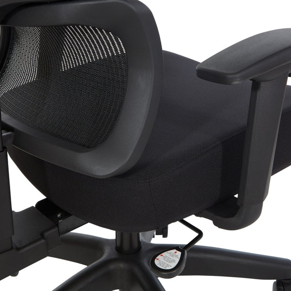 OSP Home Furnishings Vertical Matrix Breathable Ergonomic Office Chair with Lumbar Support and Adjustable Headrest Mesh 639-F3T1N48PHX