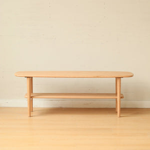 English Elm Center Table - Elegant Solid Wood Coffee Table With Double Shelves For Stylish Storage & Easy Assembly W1283P298068